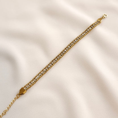 Braided Crystal Link Bracelet
