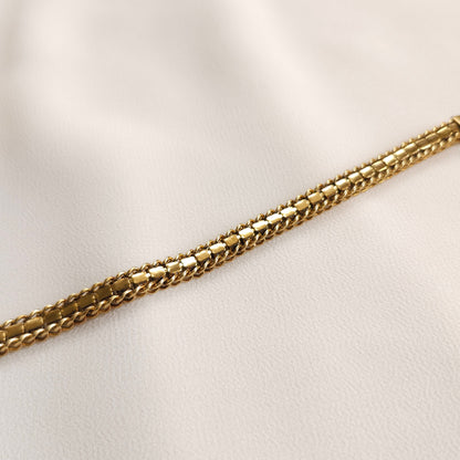 Braided Crystal Link Bracelet