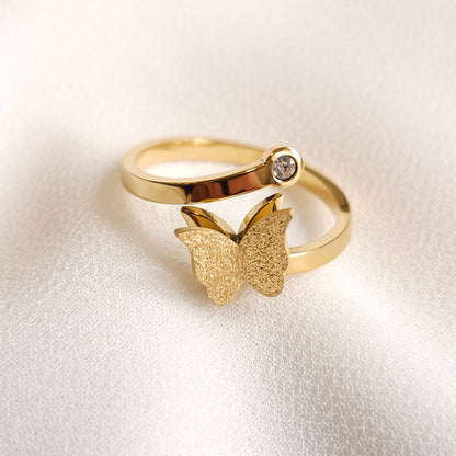 Bague Papillon Scintillante