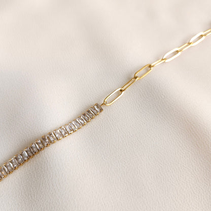 Bracelet Lien et Zircone