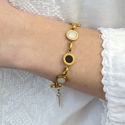 Bracelet maillons chiffres romains