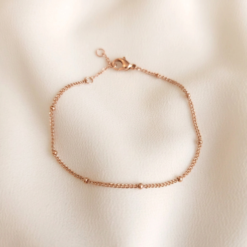 Rose-gold Satellite Beaded Bracelet