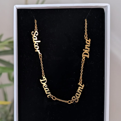Multiple Name Necklace (Any Language)