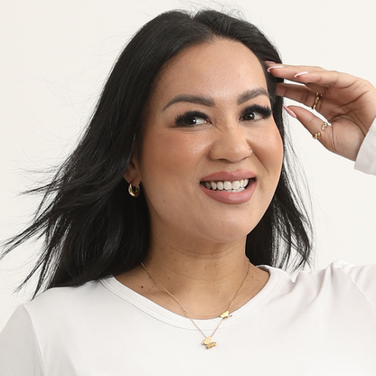 Collier papillon scintillant