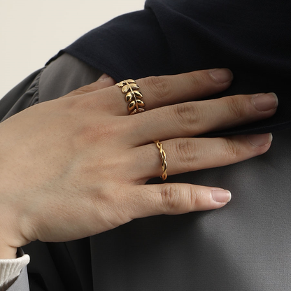 Bague Chaîne Torsadée