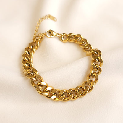 Bracelet chaîne cubaine épais