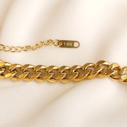 Bracelet chaîne cubaine épais