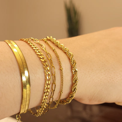 Bracelet chaîne cubaine délicat