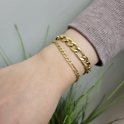 Bracelet Figaro épais