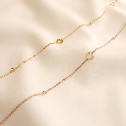 Collier trèfle délicat