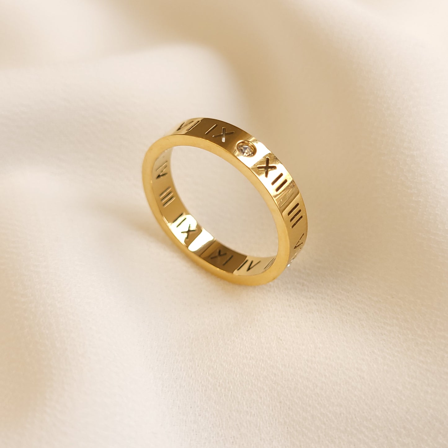 Roman Numeral Band Ring