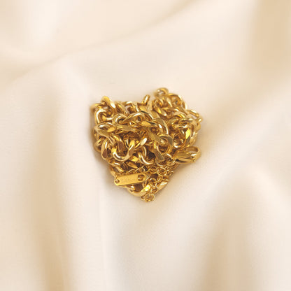 Collier à maillons cubains épais en or