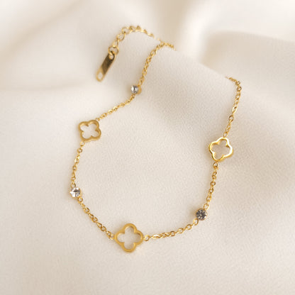 Bracelet trèfle délicat
