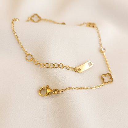 Bracelet trèfle délicat