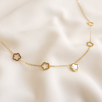 Collier coquillage trèfle