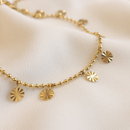 Bracelet de cheville en forme de pétale