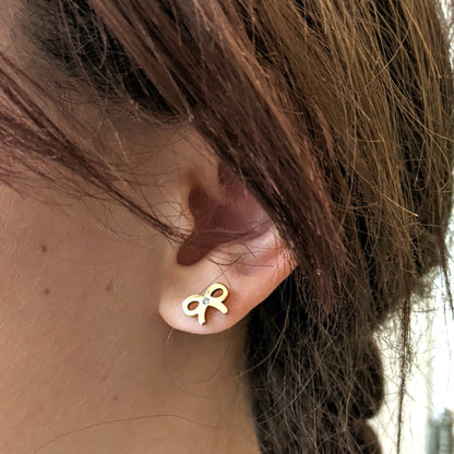 Boucles d'oreilles clous Nœud papillon