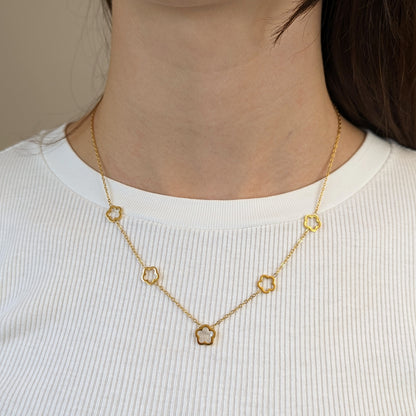 Collier coquillage trèfle