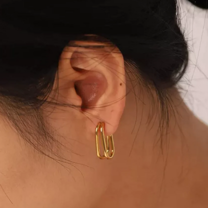 Boucles d'oreilles double ligne